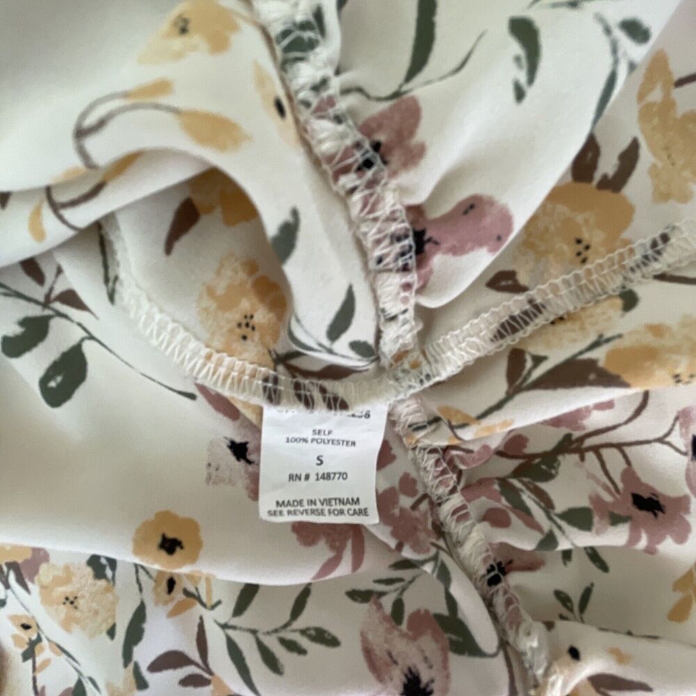 Sienna Sky Women's Size S Floral Blouse Lightweight Ruffle Top - Picture 6 of 8
